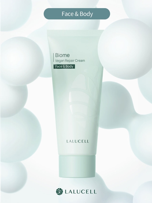 Lalucell Веганский восстанавливающий крем для лица и тела Biome Vegan Repair Cream, 100 мл