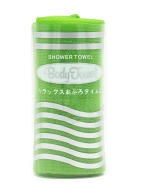 Sungbo Cleamy Мочалка для тела с плетением «Волна» в рулоне мягкая Зеленая Roll-Wave Shower Towel Dark Green 28х95 см, 1 шт