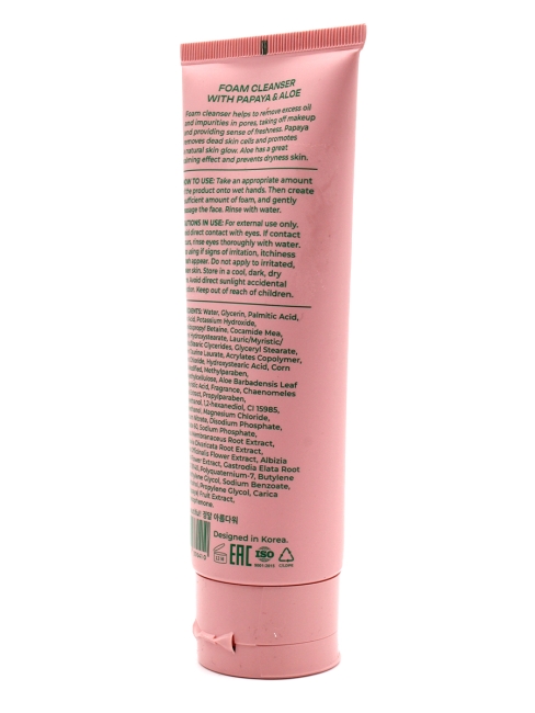 SOOSAN Очищающая пенка с экстрактами папайи и алоэ для чувствительной кожи Foam Cleanser Papaya & Aloe, 120 мл SOOSAN Очищающая пенка с экстрактами папайи и алоэ для чувствительной кожи Foam Cleanser Papaya & Aloe, 120 мл