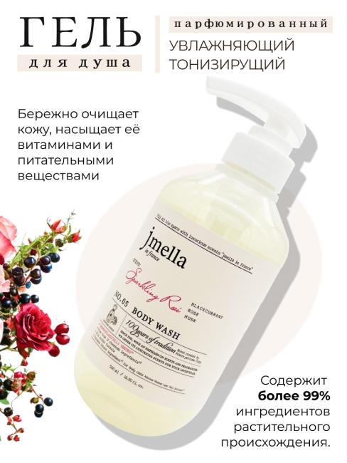 Jmella Набор косметики для ухода за телом гель для душа + лосьон Сверкающая роза N0.05 Sparkling Rose, 500 + 500 мл Jmella Набор косметики для ухода за телом гель для душа + лосьон Сверкающая роза N0.05 Sparkling Rose, 500 + 500 мл