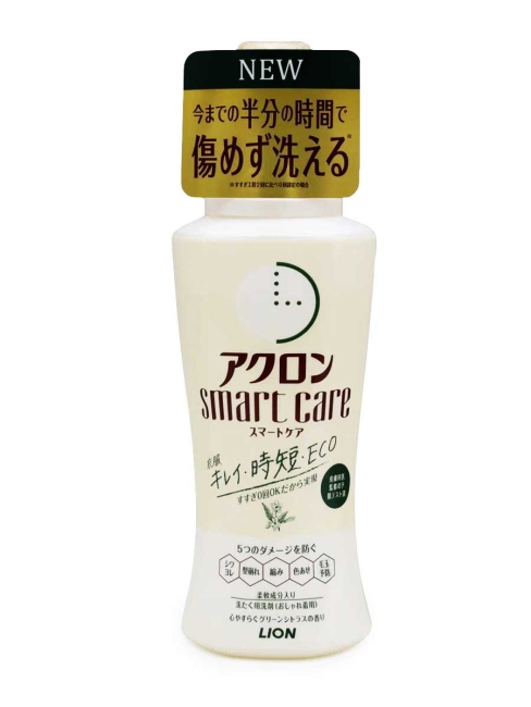 LION Гель для стирки деликатных тканей без полоскания аромат зеленых цитрусов Acron Smart Care, 440 мл