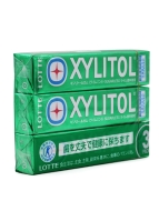LOTTE Жевательная резинка с ксилитом Мятный лайм Xylitol Gum Lime Mint 3P, 3 шт х 21 г