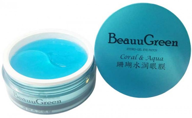BeauuGreen Coral & Aqua Hydro-Gel Eye Patch Гидрогелевые патчи для кожи вокруг глаз с экстрактом коралла и морской водой, 60 шт