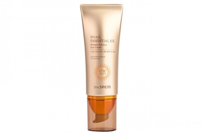 The Saem Крем для лица солнцезащитный Snail Essential EX Wrinkle Solution Sun Cream, 40 мл