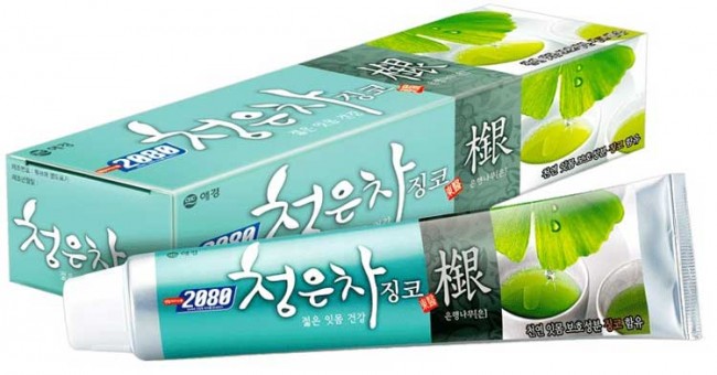 KeraSys Dental Clinic 2080 Cheong-en-cha Зубная паста Восточный Чай с Гинко, 120 г