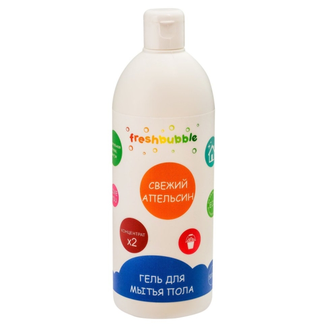 Freshbubble Гель для мытья пола Свежий Апельсин 500 мл Freshbubble Гель для мытья пола Свежий Апельсин 500 мл