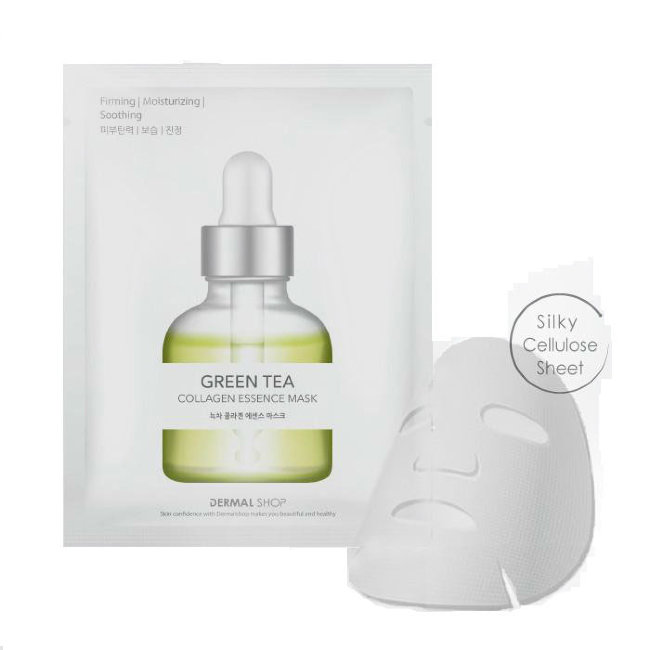 Dermal Shop Collagen Essence Mask Green Tea Инновационная коллагеновая маска для лица c комплексом аминокислот, витаминов, пептидов и экстрактом Зеленого чая, 25 г Dermal Shop Collagen Essence Mask Green Tea Инновационная коллагеновая маска для лица c комплексом аминокислот, витаминов, пептидов и экстрактом Зеленого чая, 25 г
