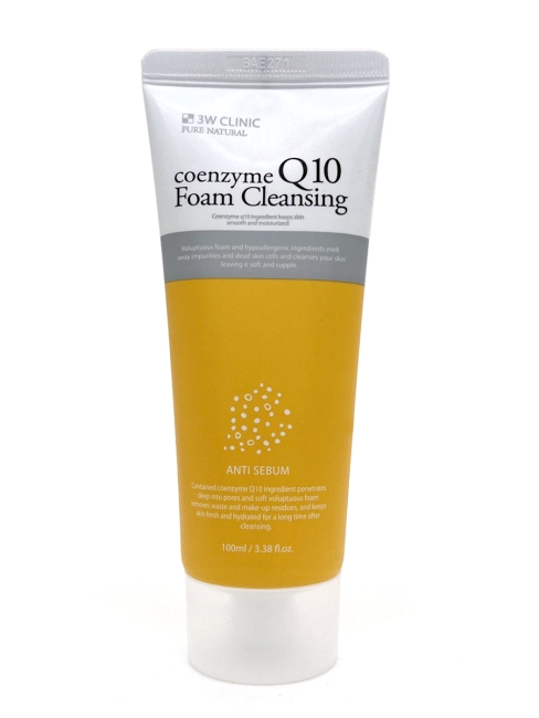 3W Clinic Пенка для умывания лица с коэнзимом Q10 Coenzyme Q10 Foam Cleansing, 100 мл 3W Clinic Пенка для умывания лица с коэнзимом Q10 Coenzyme Q10 Foam Cleansing, 100 мл