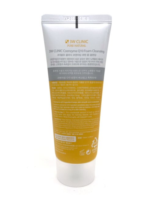 3W Clinic Пенка для умывания лица с коэнзимом Q10 Coenzyme Q10 Foam Cleansing, 100 мл 3W Clinic Пенка для умывания лица с коэнзимом Q10 Coenzyme Q10 Foam Cleansing, 100 мл