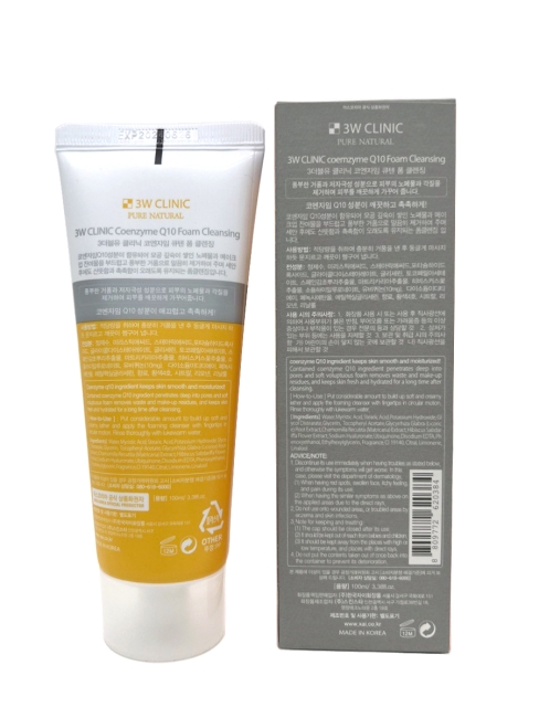 3W Clinic Пенка для умывания лица с коэнзимом Q10 Coenzyme Q10 Foam Cleansing, 100 мл 3W Clinic Пенка для умывания лица с коэнзимом Q10 Coenzyme Q10 Foam Cleansing, 100 мл