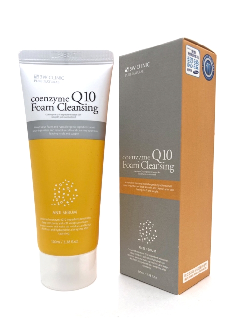 3W Clinic Пенка для умывания лица с коэнзимом Q10 Coenzyme Q10 Foam Cleansing, 100 мл 3W Clinic Пенка для умывания лица с коэнзимом Q10 Coenzyme Q10 Foam Cleansing, 100 мл