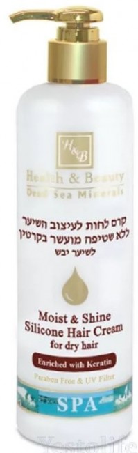 Health and Beauty Крем увлажняющий для блеска волос с Силиконом, 400 мл Health and Beauty Крем увлажняющий для блеска волос с Силиконом, 400 мл