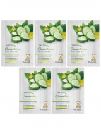 Meloso Комплект тканевых масок на основе Огурца Meloso Total Solution Cucumber Mask, 5 шт * 25 г