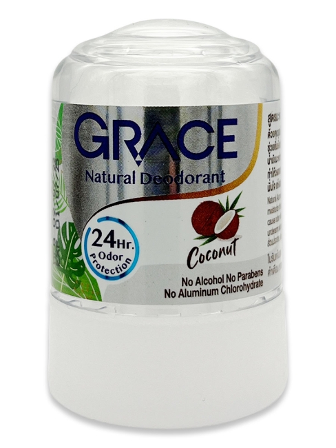 Grace Дезодорант кристаллический натуральный с Кокосом Deodorant Coconut, 50 г Grace Дезодорант кристаллический натуральный с Кокосом Deodorant Coconut, 50 г