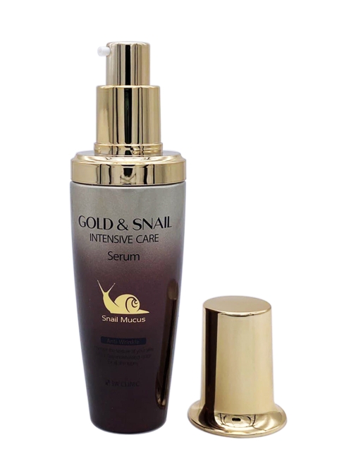 3W Clinic Сыворотка для лица с золотом и муцином улитки Gold & Snail Intensive Care Serum, 50 мл 3W Clinic Сыворотка для лица с золотом и муцином улитки Gold & Snail Intensive Care Serum, 50 мл