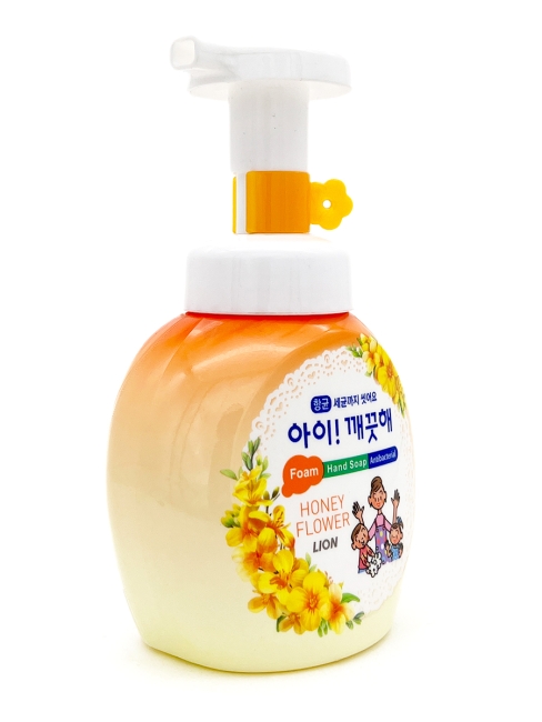 LION Жидкое пенное антибактериальное мыло для рук Медовые цветы Ai Kekute Foam Hand Soap Honey Flower, 250 мл
