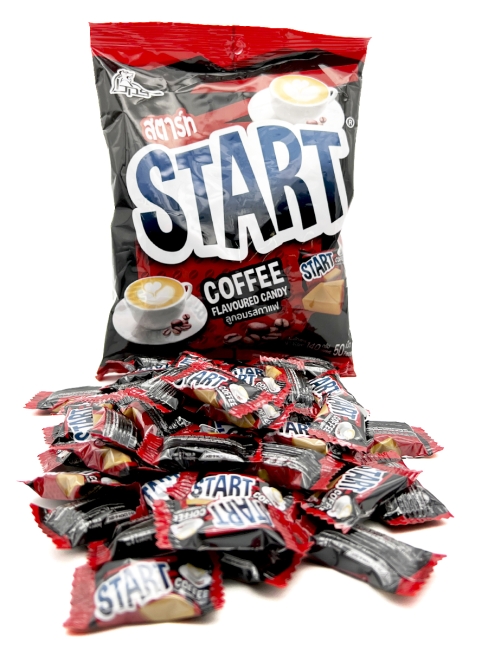 Boonprasert Конфета жевательная со вкусом кофе Start Coffee Flavoured Candy (50 шт), 140 г Boonprasert Конфета жевательная со вкусом кофе Start Coffee Flavoured Candy (50 шт), 140 г