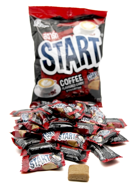Boonprasert Конфета жевательная со вкусом кофе Start Coffee Flavoured Candy (50 шт), 140 г Boonprasert Конфета жевательная со вкусом кофе Start Coffee Flavoured Candy (50 шт), 140 г