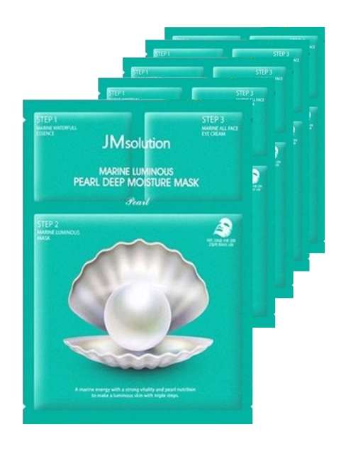 JMsolution Тканевые маски с жемчугом Marine Luminous Pearl Deep Moisture Mask, 5 шт