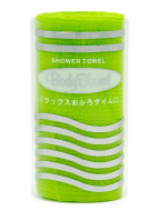 Sungbo Cleamy Мочалка для тела с плетением «Волна» в рулоне средняя жесткость Салатовая Roll-Wave Shower Towel Light Green 28х95 см, 1 шт