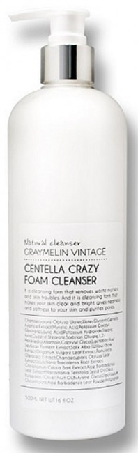 Graymelin Centella Crazy Foam Cleanser Очищающая пенка с экстрактом центеллы, 500 мл Graymelin Centella Crazy Foam Cleanser Очищающая пенка с экстрактом центеллы, 500 мл