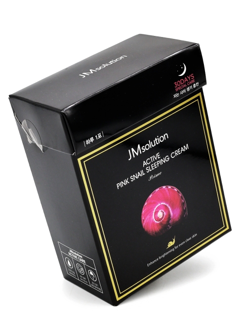 JMsolution Обновляющая ночная крем-маска с муцином розовой улитки Active Pink Snail Sleeping Cream Prime, 4 мл*30 шт