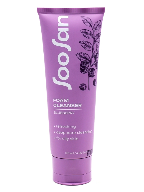 SOOSAN Очищающая пенка с экстрактом черники для проблемной кожи Foam Cleanser With Blueberry, 120 мл SOOSAN Очищающая пенка с экстрактом черники для проблемной кожи Foam Cleanser With Blueberry, 120 мл