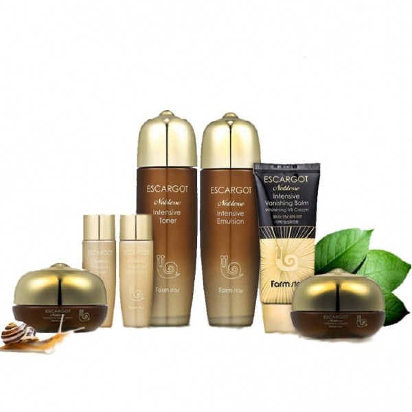 FarmStay Escargot Noblesse Intensive Skin Care 5 Set Набор по уходу за кожей лица c экстрактом слизи королевской улитки 5 предметов FarmStay Escargot Noblesse Intensive Skin Care 5 Set Набор по уходу за кожей лица c экстрактом слизи королевской улитки 5 предметов