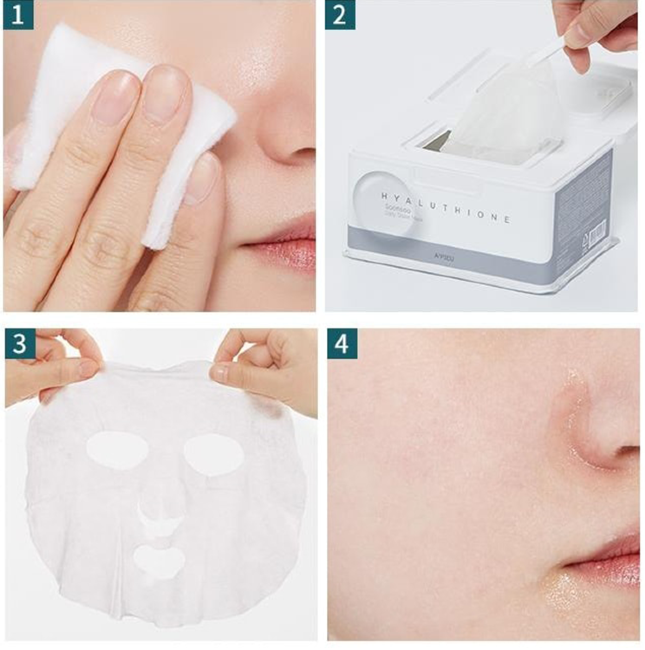 A'Pieu Hyaluthione Soonsoo Daily Sheet Mask Увлажняющие ежедневные маски, 33 шт