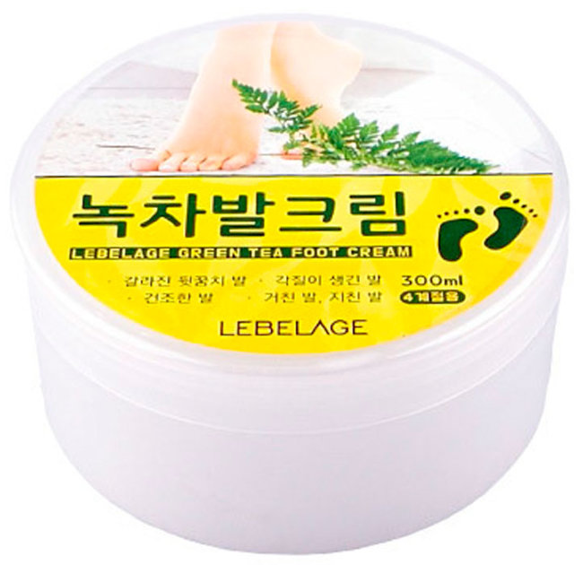 Lebelage Green Tea Foot Cream Крем для ног с экстрактом зеленого чая, 300 мл Lebelage Green Tea Foot Cream Крем для ног с экстрактом зеленого чая, 300 мл