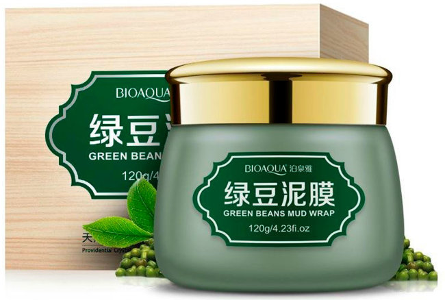 Bioaqua Green Beans Mud Wrap Очищающая грязевая маска с бобами Мунг, 120 г Bioaqua Green Beans Mud Wrap Очищающая грязевая маска с бобами Мунг, 120 г