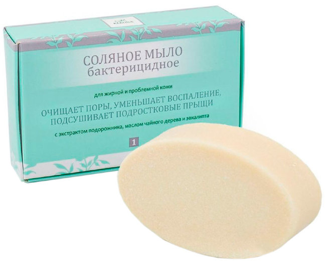 Kleona Мыло Соляное бактерицидное для жирной и проблемной кожи, 100 г