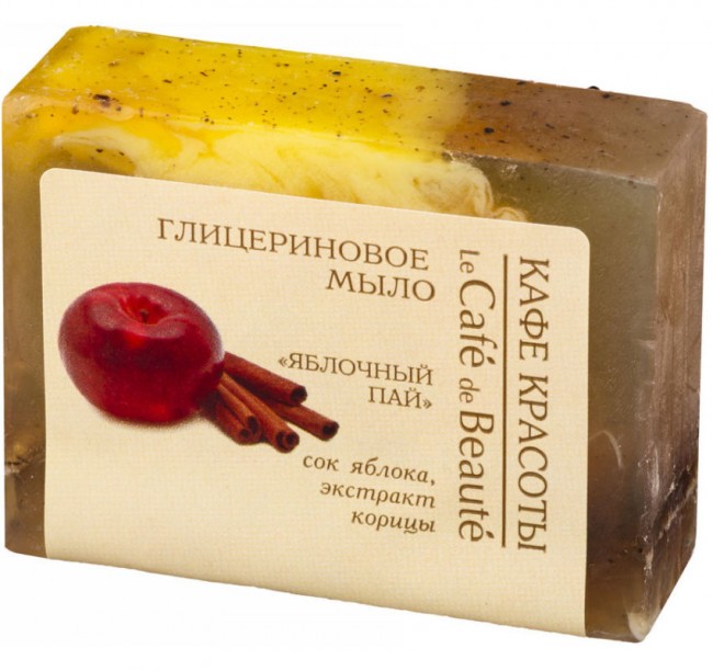 Кафе Красоты Глицериновое мыло "Яблочный пай", 100 г Кафе Красоты Глицериновое мыло "Яблочный пай", 100 г