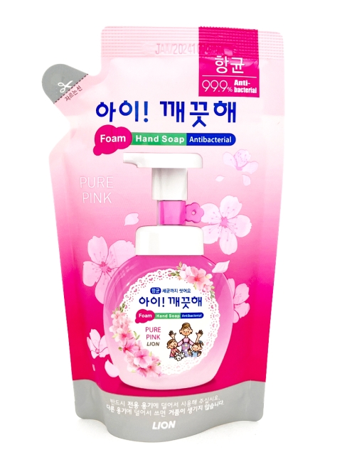 LION Жидкое пенное антибактериальное мыло для рук Цветочный букет Ai Kekute Foam Hand Soap Pure Pink, 200 мл LION Жидкое пенное антибактериальное мыло для рук Цветочный букет Ai Kekute Foam Hand Soap Pure Pink, 200 мл