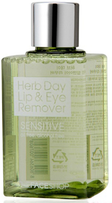 THE FACE SHOP Herb Day Lip&Eye Make Up Remover Sensitive Средство для снятия макияжа, 130 мл
