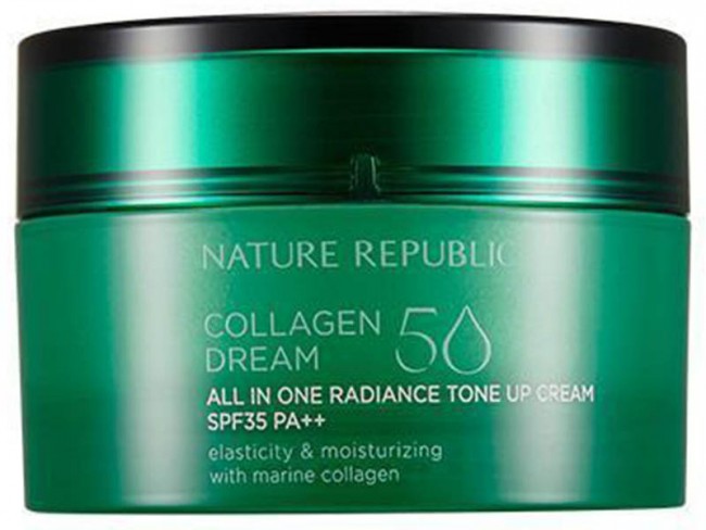 NATURE REPUBLIC Collagen Dream 50 All In One Radiance Tone Up Cream SPF35 PA++ Крем с тональным эффектом, 50 мл NATURE REPUBLIC Collagen Dream 50 All In One Radiance Tone Up Cream SPF35 PA++ Крем с тональным эффектом, 50 мл