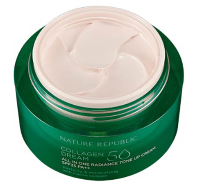 NATURE REPUBLIC Collagen Dream 50 All In One Radiance Tone Up Cream SPF35 PA++ Крем с тональным эффектом, 50 мл NATURE REPUBLIC Collagen Dream 50 All In One Radiance Tone Up Cream SPF35 PA++ Крем с тональным эффектом, 50 мл