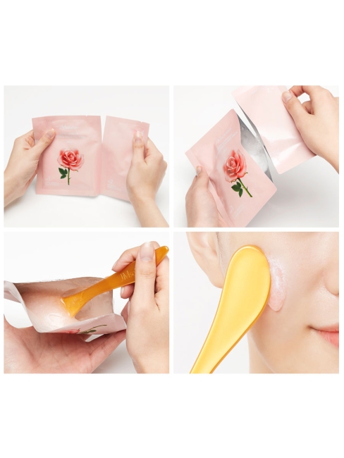 JMsolution Комплект альгинатных масок с Экстрактом Розы Glow Luminous Flower Modeling Mask, 5*50 г + 5 г