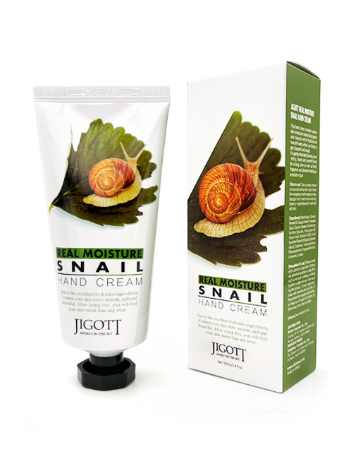Jigott Крем для рук с экстрактом слизи улитки Real Moisture Snail Hand Cream, 100 мл Jigott Крем для рук с экстрактом слизи улитки Real Moisture Snail Hand Cream, 100 мл