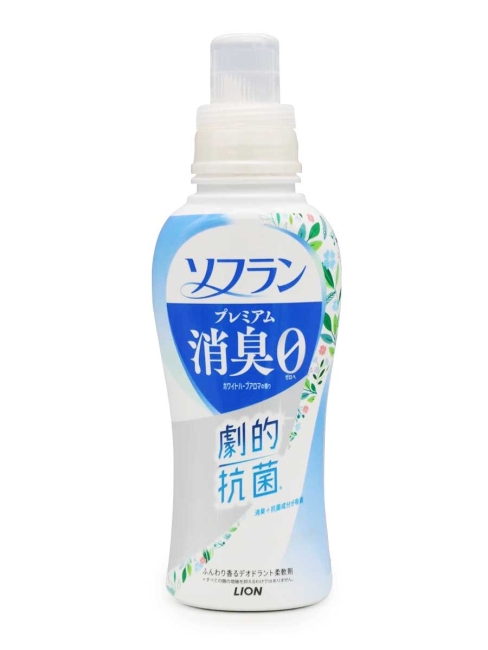 LION Кондиционер для белья антибактериальный аромат цветущего луга Soflan Premium White Herb Aroma, 510 мл