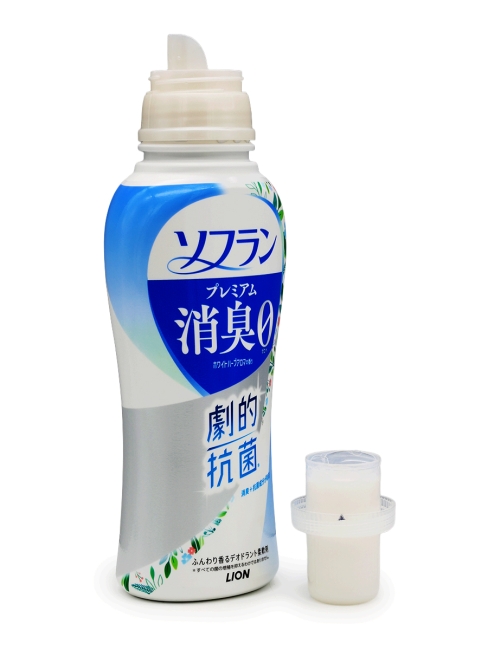 LION Кондиционер для белья антибактериальный аромат цветущего луга Soflan Premium White Herb Aroma, 510 мл