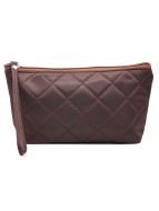 Косметичка женская дорожная стеганая коричневая, 22 x 13 см Косметичка женская дорожная стеганая коричневая, 22 x 13 см