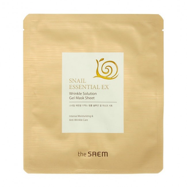 The Saem Маска для лица антивозрастная Snail Essential EX Wrinkle Solution Gel Mask Sheet, 28 г