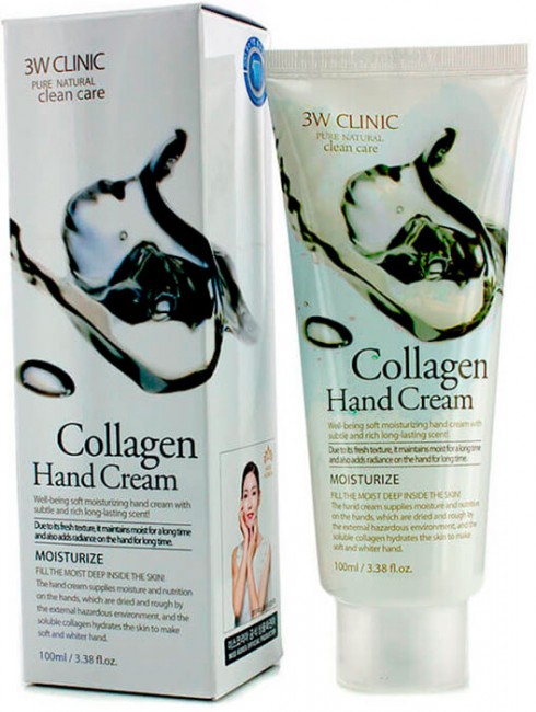 3W Clinic Комплект увлажняющих кремов для рук с коллагеном Moisturizing Collagen Hand Cream, 2*100 мл