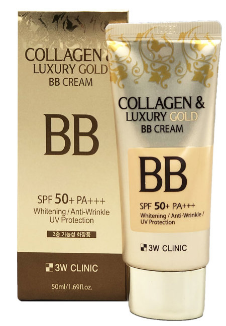 3W Clinic ББ крем с коллагеном и коллоидным золотом Collagen & Luxury Gold BB Cream SPF50+/PA+++, 50 мл 3W Clinic ББ крем с коллагеном и коллоидным золотом Collagen & Luxury Gold BB Cream SPF50+/PA+++, 50 мл