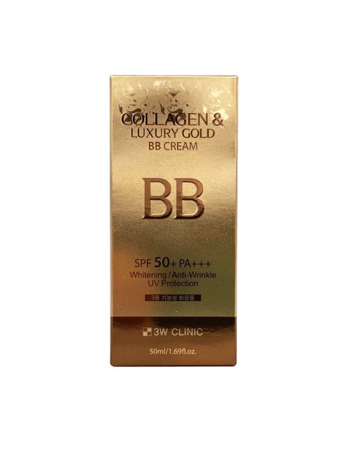 3W Clinic ББ крем с коллагеном и коллоидным золотом Collagen & Luxury Gold BB Cream SPF50+/PA+++, 50 мл 3W Clinic ББ крем с коллагеном и коллоидным золотом Collagen & Luxury Gold BB Cream SPF50+/PA+++, 50 мл
