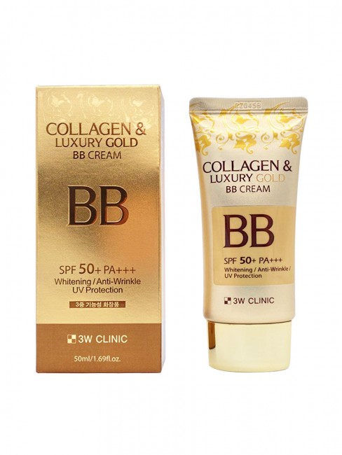 3W Clinic ББ крем с коллагеном и коллоидным золотом Collagen & Luxury Gold BB Cream SPF50+/PA+++, 50 мл 3W Clinic ББ крем с коллагеном и коллоидным золотом Collagen & Luxury Gold BB Cream SPF50+/PA+++, 50 мл