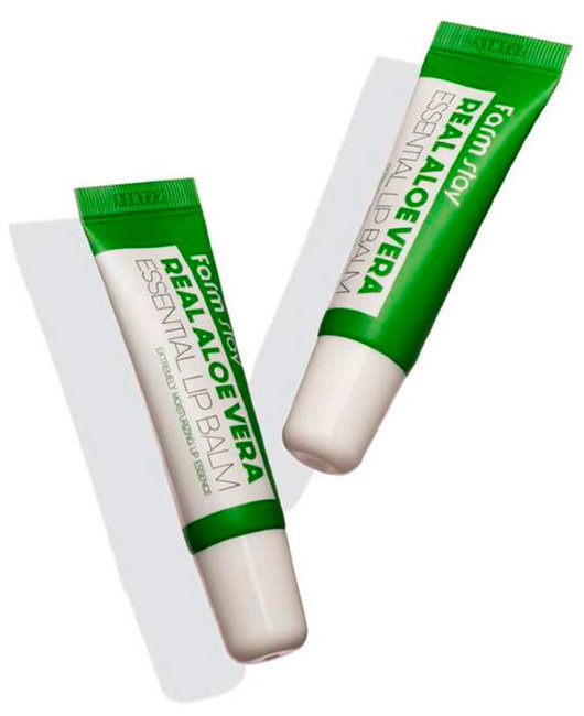 FarmStay Real Aloe Vera Essential Lip Balm Суперувлажняющий бальзам для губ с алоэ, 10 мл FarmStay Real Aloe Vera Essential Lip Balm Суперувлажняющий бальзам для губ с алоэ, 10 мл