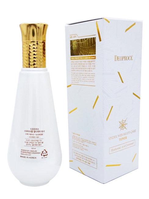 Deoproce Тоник для лица омолаживающий с протеинами паутины паука Spider Web Multi-Care Toner, 150 мл Deoproce Тоник для лица омолаживающий с протеинами паутины паука Spider Web Multi-Care Toner, 150 мл
