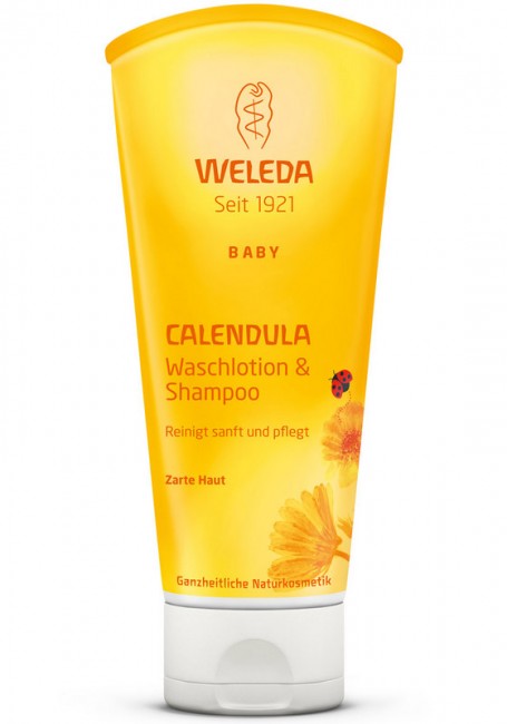 Weleda Детский шампунь-гель с календулой для волос и тела, 200 мл Weleda Детский шампунь-гель с календулой для волос и тела, 200 мл